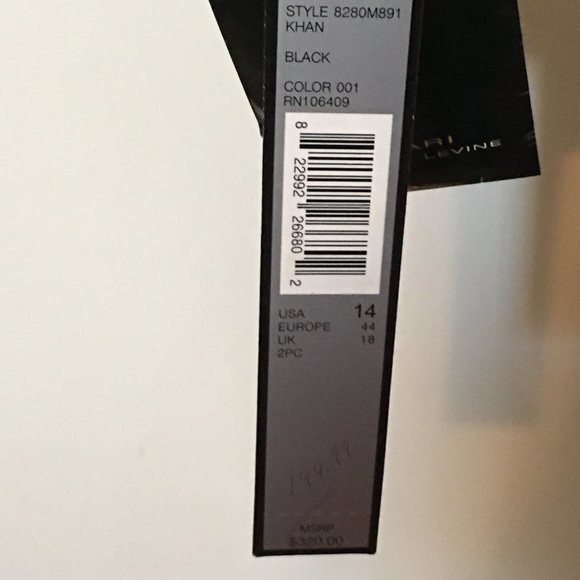 NWT!  Gorgeous TAHARI ASL Black 3/4" Sleeve Embroidered Dress Skirt Suit 14 - Picture 7 of 9